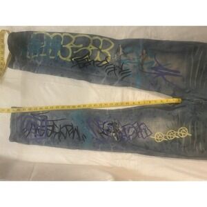 Mackeen Market Men's Jeans Graffiti Hip Hop